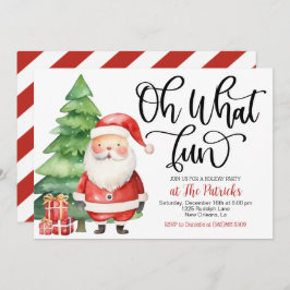 オーエーおもしろいサンタホリデーパーティー招待状 招待状