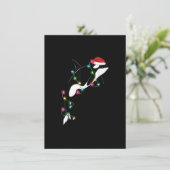 オーカおもしろいキラーホエールサンタハットクリスマスシーアン 招待状 (スタンド正面)