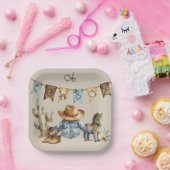 オーカウボーイ紙プレートウェスタン誕生日 ペーパープレート (パーティー)