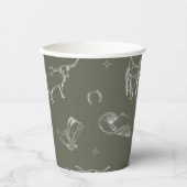 オーカウボーイ赤ちゃんシャワーカップ 紙コップ (正面)