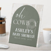 オーカウボーイ赤ちゃんシャワー台座標識 台座サイン (インサイチュ)