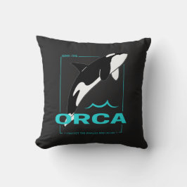 オーカスを愛しているだけの女の子のためのオルカキラークジラ クッション