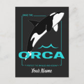 オーカスを愛しているだけの女の子のためのオルカキラークジラ シーズンポストカード (正面)