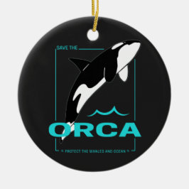 オーカスを愛しているだけの女の子のためのオルカキラークジラ セラミックオーナメント