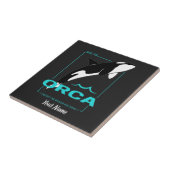 オーカスを愛しているだけの女の子のためのオルカキラークジラ タイル (側面)