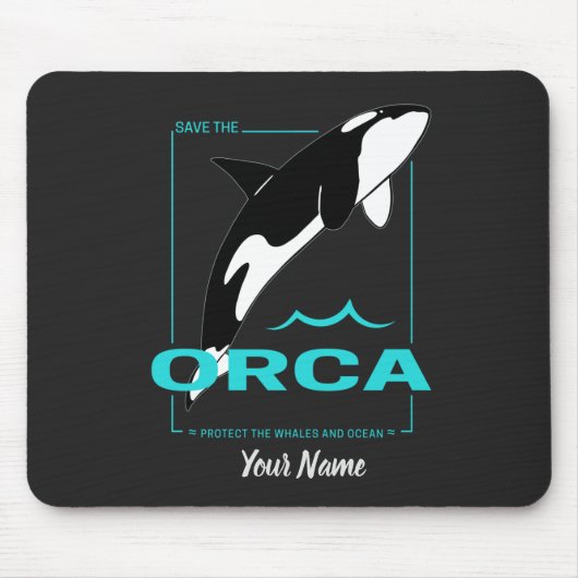 オーカスを愛しているだけの女の子のためのオルカキラークジラ マウスパッド (正面)