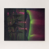 オーカスパープルオーロラで泳ぐ – キラークジラ ジグソーパズル (横)