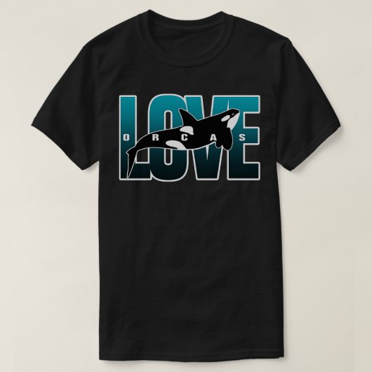 オーカス救保護オルカ愛好家 Tシャツ (デザイン正面)
