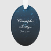 オーカパーソナライズされたホエールカップルのクリスマスホリデー オーナメント (裏面)