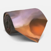 オーカーとブラウンの幽美な抽象画 ネクタイ (ロール)