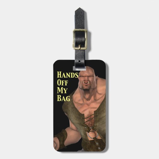 オーガが手を離せと言うバッグ簡単パーソナライズされたID ラゲッジタグ (正面縦)