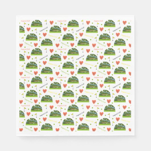 オーガスタゴルフ12thホール スタンダードランチョンナプキン (正面)