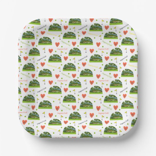 オーガスタゴルフ12thホール ペーパープレート (正面)