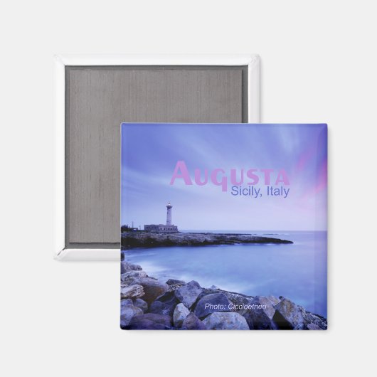 オーガスタシチリーイタリア旅行お土産冷蔵庫用マグネット マグネット (正面/裏面)