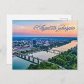 オーガスタジョージアダウンタウンビューアットサンセット ポストカード (正面/裏面)