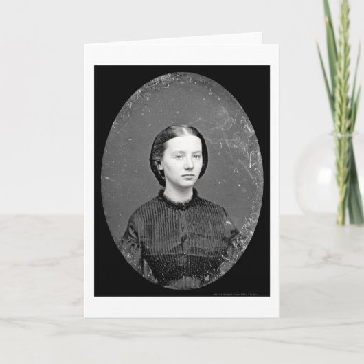 オーガスタ分野の銀板写真1862年のポートレート カード (正面)