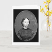オーガスタ分野の銀板写真1862年のポートレート カード (黄色い花)