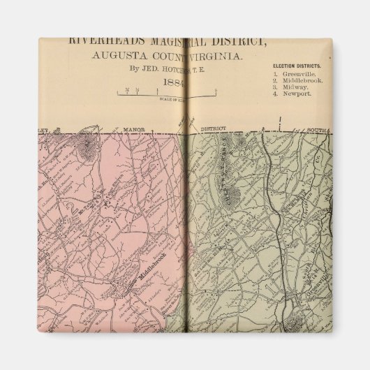 オーガスタ郡リバーヘッズ マグネット (正面)