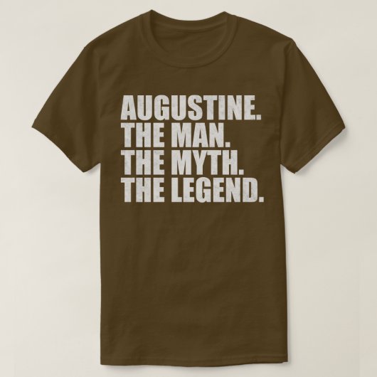 オーガスティンアウグスティヌスの名与え前(Augustine) Tシャツ (デザイン正面)