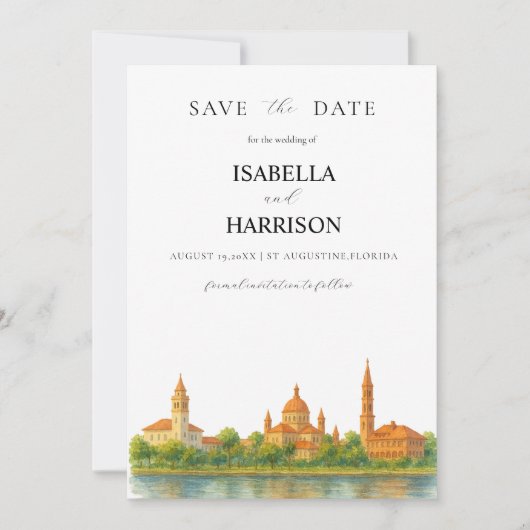 オーガスティン スカイライン セーブ・ザ・デート テンプレート (正面)