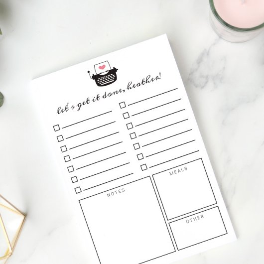 オーガナイザーをする毎日のかわいいタイプライター ポストイット