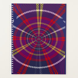 オーガナイザー赤い格子状同心円 プランナー手帳