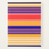 オーガナイザー黄青ストライプのプランナー プランナー手帳 (裏面)