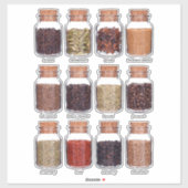 オーガナイズ素朴パンタリー用スパイスジャールステッカー シール (シート)