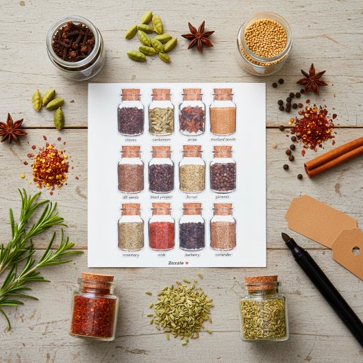オーガナイズ素朴パンタリー用スパイスジャールステッカー シール