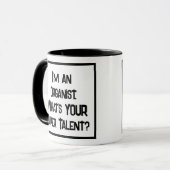 オーガニストすごいの才能。2トーンコーヒーマグ マグカップ (正面左)