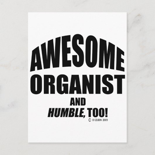 オーガニスト素晴らし ポストカード (正面)