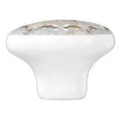 オーガニックで幾何学的な中立写実的な石造りの曼荼羅 セラミックノブ (側面)