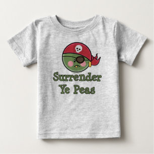 オーガニックなエンドウ豆の海賊ベビー ベビーTシャツ