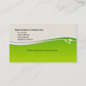 オーガニックなカーペットの洗剤のための名刺 名刺 (裏面)