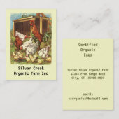 オーガニックなプロダクトは鶏の卵の農家の市場に付けます 名刺 (正面/裏面)