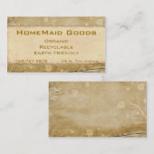 オーガニックなペーパー花 名刺 (正面/裏面)