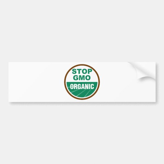オーガニックな停止GMO バンパーステッカー (正面)
