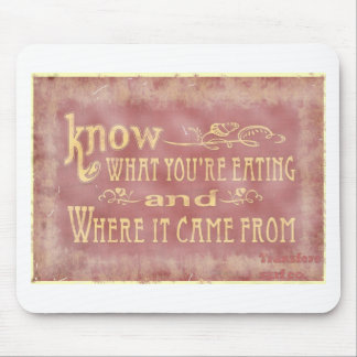 オーガニックな健康な農場の食べること マウスパッド