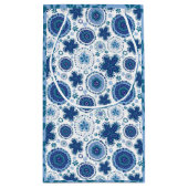 オーガニックな円形浮彫りのデザインw/blueの草 スモールペーパーバッグ (裏面)