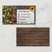 オーガニックな名刺社会的な媒体アイコン 名刺 (正面/裏面)