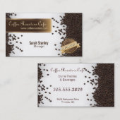 オーガニックな喫茶店のカフェの飲食業カード 名刺 (正面/裏面)