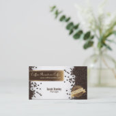 オーガニックな喫茶店のカフェの飲食業カード 名刺 (スタンド正面)