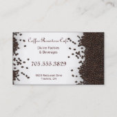 オーガニックな喫茶店のカフェの飲食業カード 名刺 (裏面)