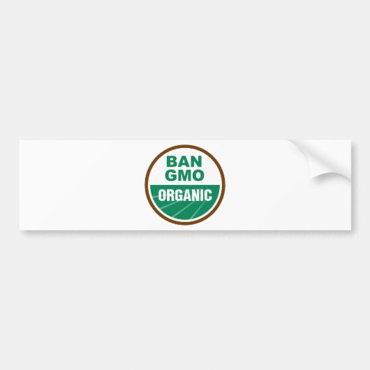 オーガニックな禁止GMO バンパーステッカー (正面)