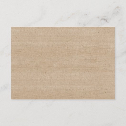 オーガニックな結婚式のサンキューカードの素朴なデザイン エンクロージャーカード (裏面)