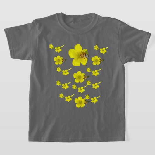 オーガニックな表庭のミツバチ Tシャツ (レイダウン)