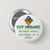 オーガニックな買物 缶バッジ (正面&裏面)