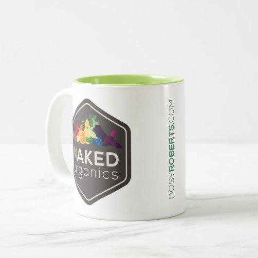 オーガニックな農場の新しいマグ ツートーンマグカップ (正面左)