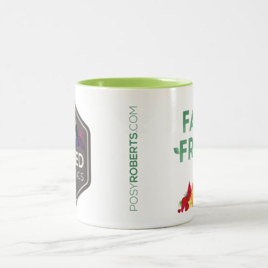 オーガニックな農場の新しいマグ ツートーンマグカップ (中央)