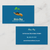 オーガニックな農家の名刺-可変性色 名刺 (正面/裏面)